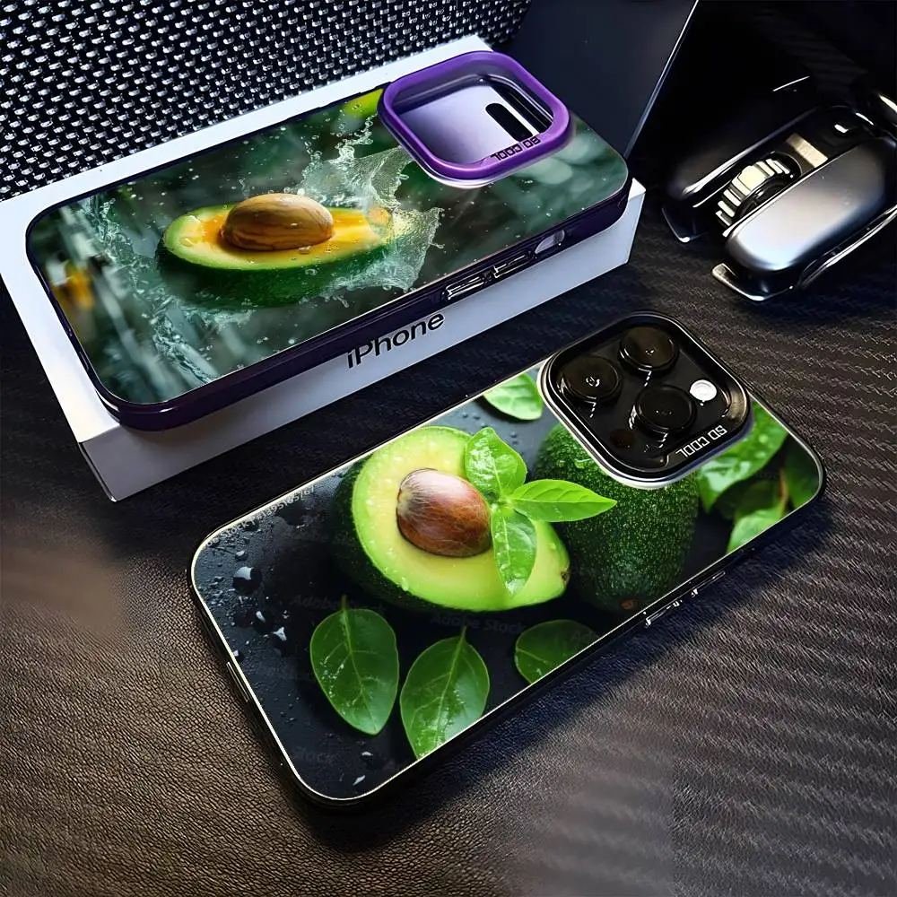 

Tempting Avocado Phone Case For iPhone 16,15,14,13,12,11,Mini,Pro,MAX Purple Matte Shockproof Cover