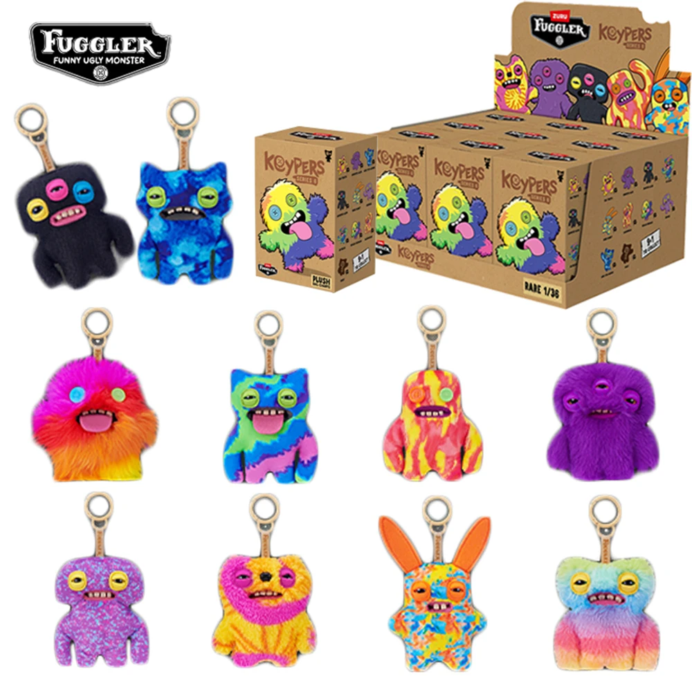 

Fuggler Official Funny Ugly Cute Tooth Monster Blind Box Plush Keychain Bag Kawaii Wide Eyed Design Dolls Pendants Accessories