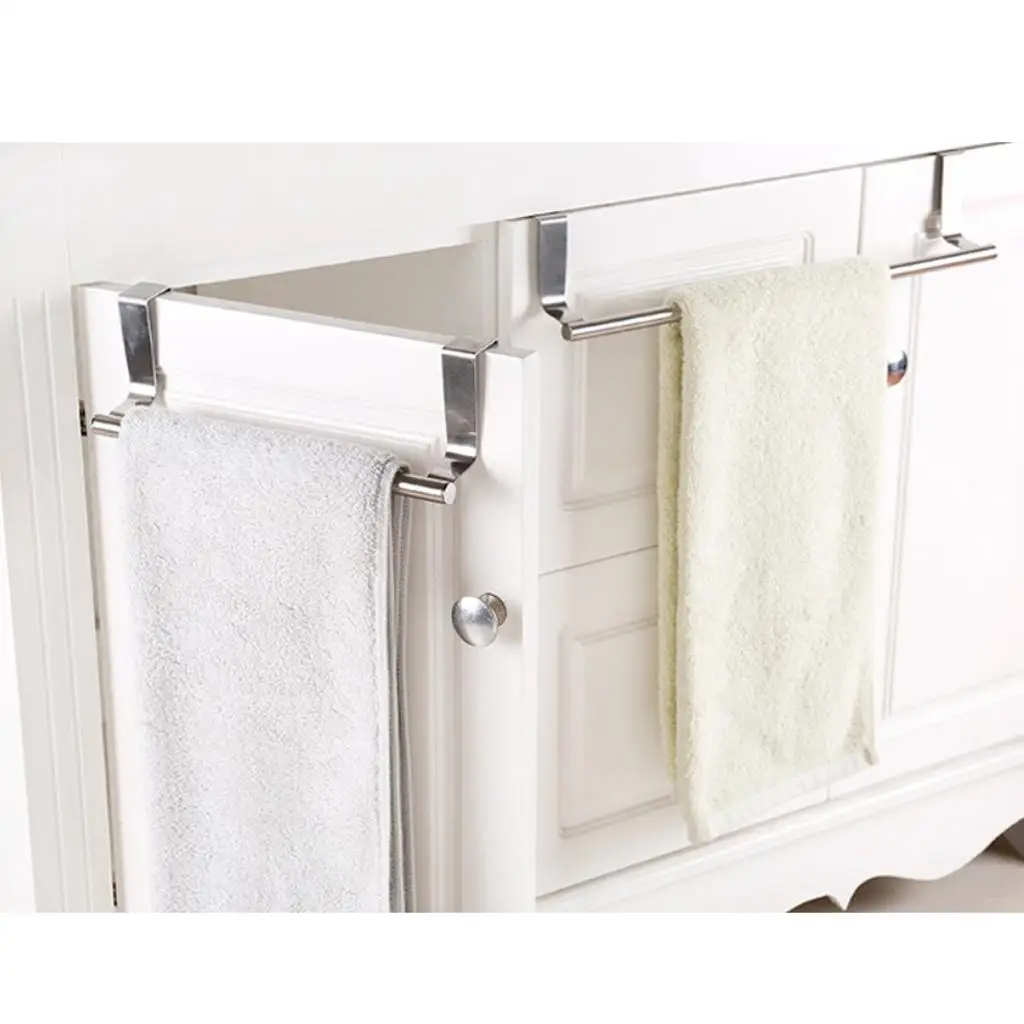 Towel Bars Rails Over Door Hanger Hook Holders Kitchen Towel Bathroom Racks