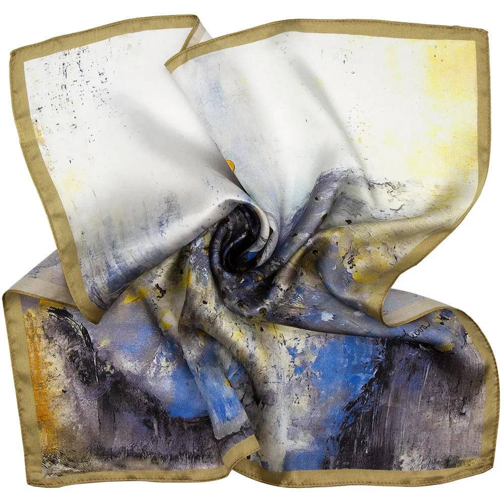 

Гладкие шарфы из 100% натурального шелка 85 см, роскошные женские шарфы для балеток, новинка, квадратный весенний платок-снуд, подарок для студентов, платок