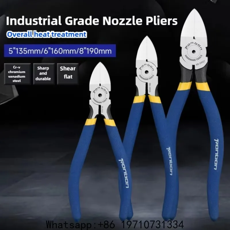 

5/6/8 Inch Professional Cutting Pliers Wire Stripping Tool Side Cutter Cable Burrs Nipper Electricians DIY Repair Hand Tools