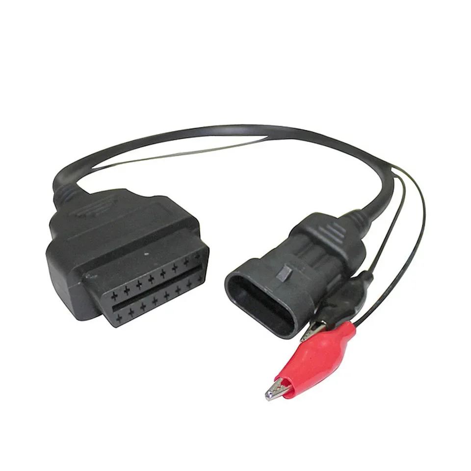 For Fiat / Alfa/ Lancia 3 Pin to 16 Pin OBDII OBD2 connector Adapter Auto- Car Cable For Fiat 3pin Female Diagnostic Cable