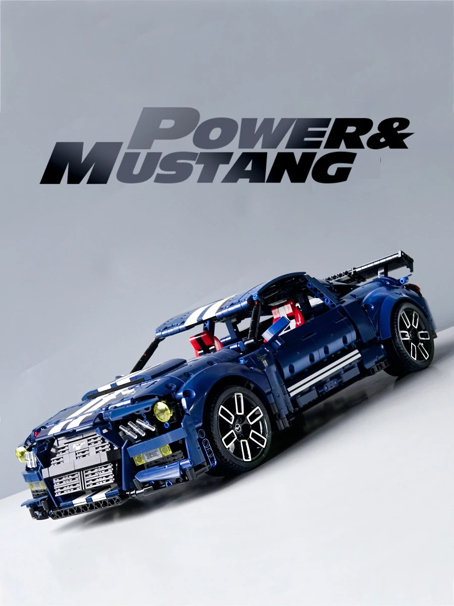 2814PCS Technical Mustang Shelby GT500 Muscle Sport Car Building Blocks Super Speed Vehicle Bricks MOC Toy Boy Birthday Gift