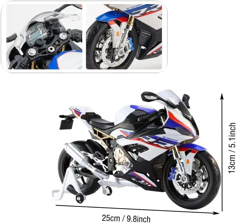 HANMA-Modèle de moto à collectionner pour adultes, série de cadeaux, véhicules, jouets de moto, collection de cadeaux, BMW S1000RR, 1: 9