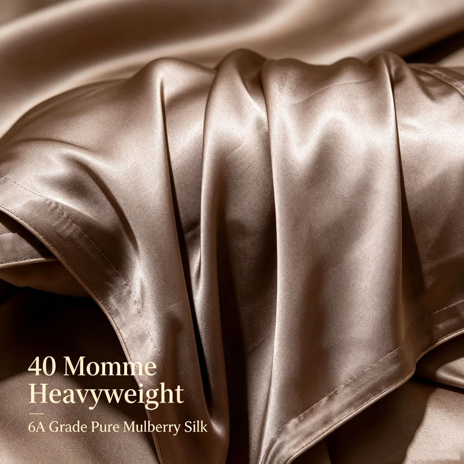 2 Pcs Silk Pillowcase Queen Size Soft Cooling Bedding Set for Hair Skin Women Men Gift Luxury Sleep Comfort Single-sided Silk