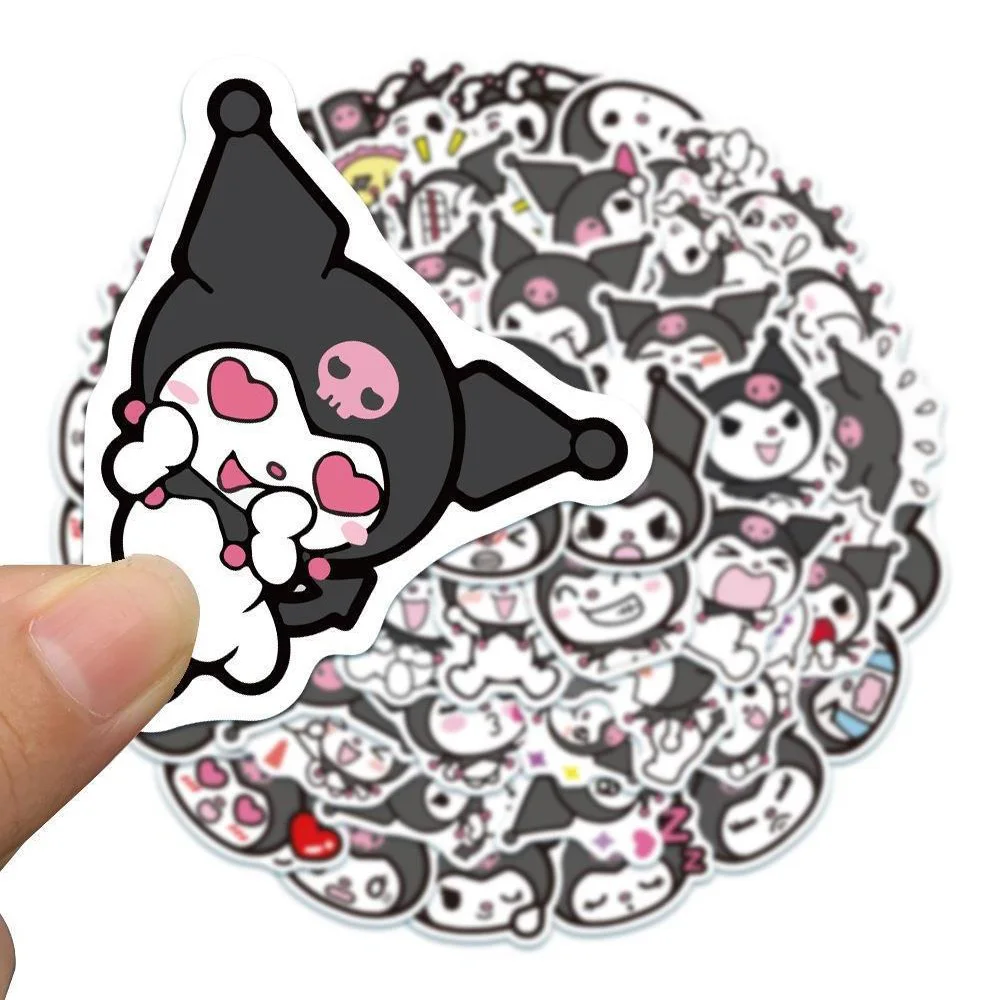 Sanrio My Melody-pegatinas de Anime Kuromi para niños, calcomanía de dibujos animados para juguetes, teléfono, Maleta, portátil, 10/30/50 piezas