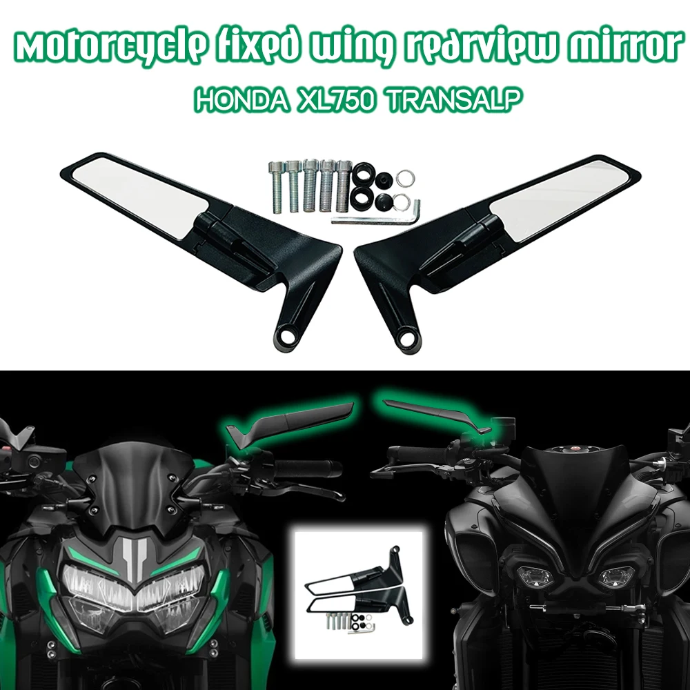 

For HONDA XL750 TRANSALP Motorcycle Mirrors Stealth Winglets Mirror Kits To Rotate Adjustable Mirrors