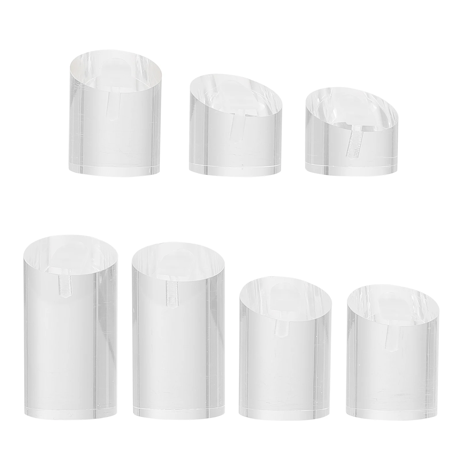 

7 pcs Ring High-End Storage Stands Seat Storage High Transparent Display Rack Jewelry Stand Fashionable Useful
