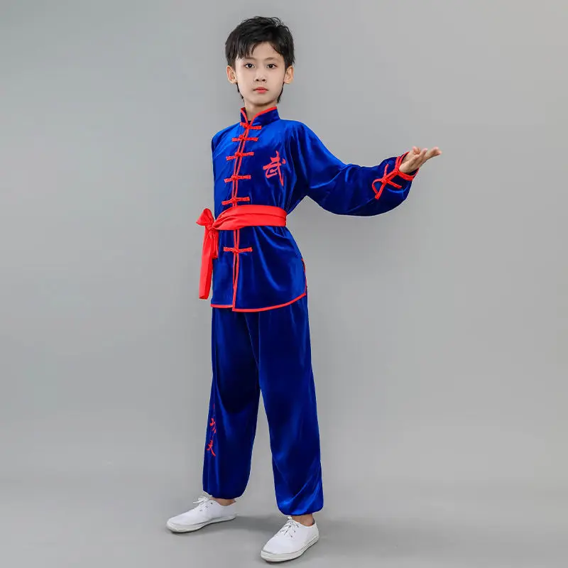 2024 new martial arts performance costume unisex thickening tai chi competition clothing chinese tang style wushu training suit image 5