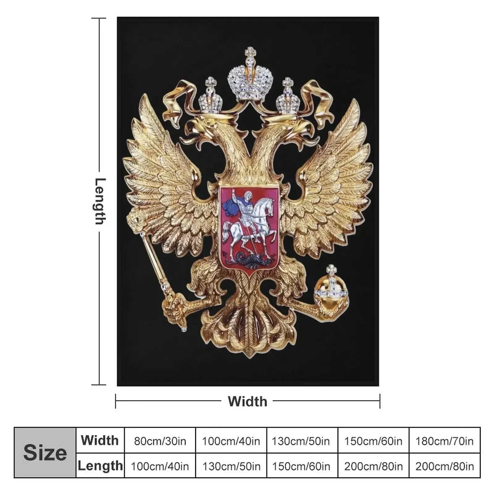 Russian Coat of Arms. Russian gifts. Throw Blanket Nap anime Soft Loose Blankets