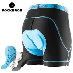 ROCKBROS Mens Cycling Shorts Breathable Shock-Proof 3D Groove Design Bicycle Underpant MTB Road Bike Underwear Man Shorts