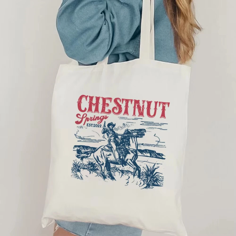 

Bookroll Cowboy Romantic Reader Club Tote Bag Women's Canvas Handbag Western Book Friend Large Capacity Shopping Bag Bookworm