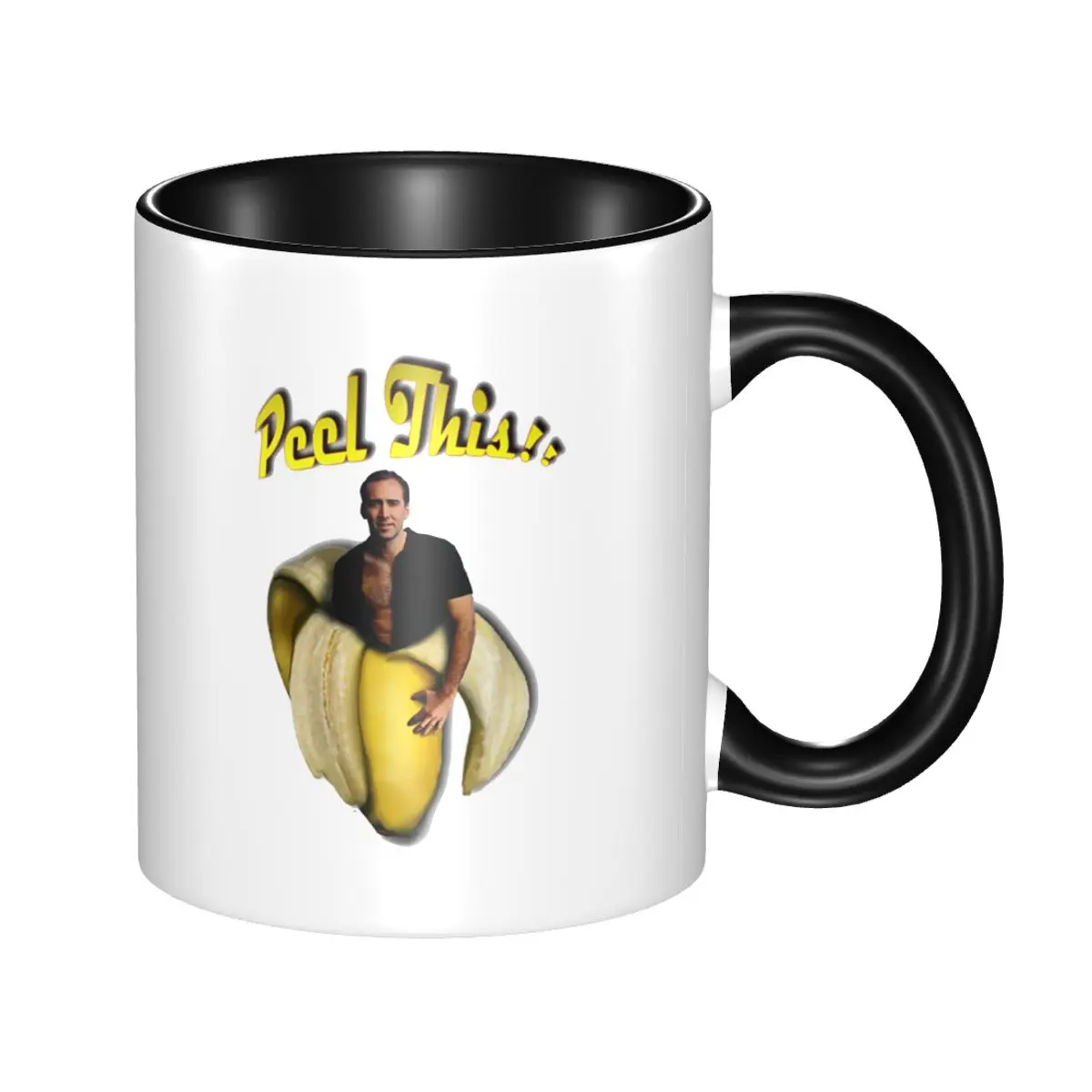 Nicolas Cage Meme Mug Funny Ceramic Coffee Cups Tea Mugs Milk Cup Drinkware Gifts for Friends