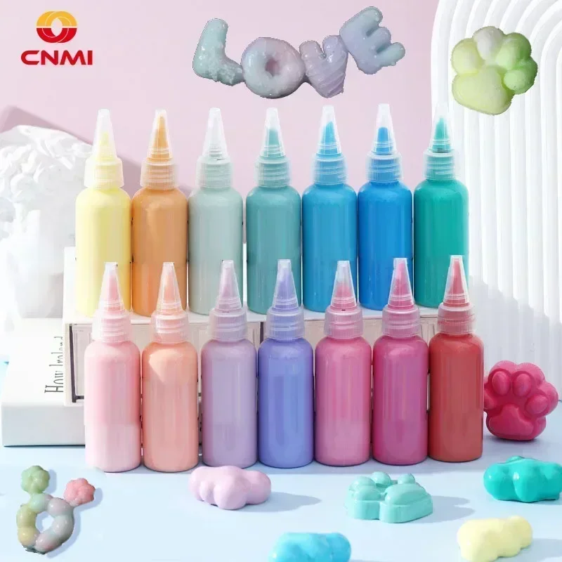 

80g/bottle Macaron Pigment Paste Silicone Oily Cream Color Tye Dye DIY Toy Pinch Glue AB Coloring Making Silicone Mold Supplies