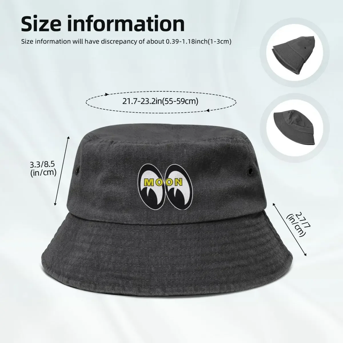 JDM MOON EYES Bucket Hat para homens e mulheres, Designer Sunhat, Chapéu de Montanhismo