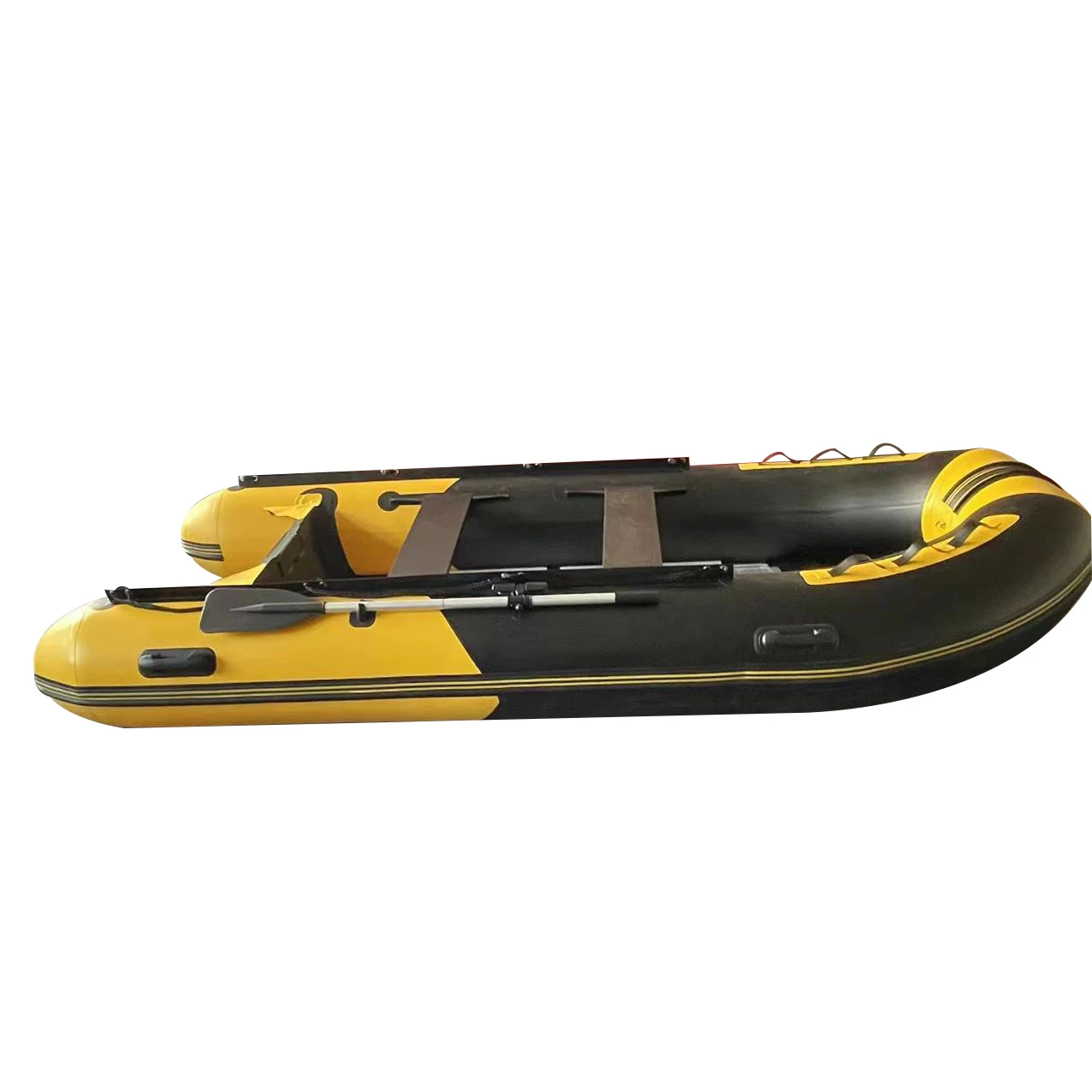 Barco inflable con motor de fábrica, bote inflable con cubierta de aluminio, último diseño