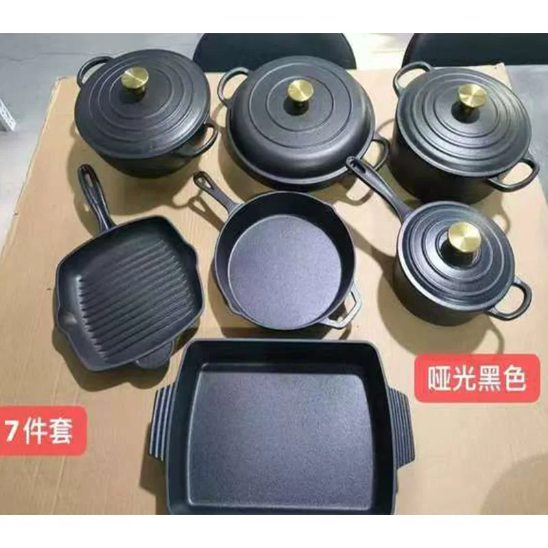 

STLFC индивидуальный логотип, мини-овальные кастрюли для приготовления соуса, набор антипригарных чугунных эмалированных голландских духовок, индукционное дно, современный металлический Cookwar