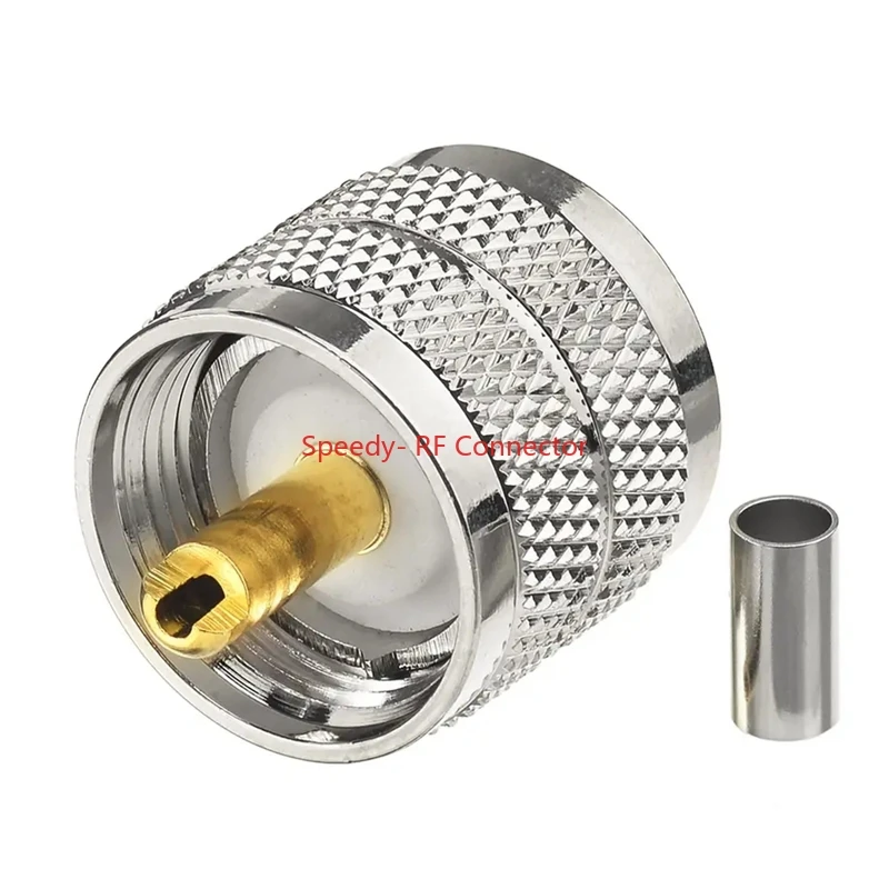 UHF male SL16 PL259 PL-259 Plug Connector Crimp for RG316 RG174 LMR100 RG179 RG188 RG58 RG142 LMR400 Cable Fast Delivery Copper