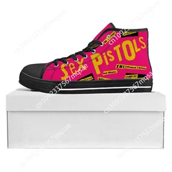 Sex Pistols Punk Rock Band High Top High Quality Sneakers Mens Womens Teenager Canvas Sneaker Casual Custom Made Shoes DIY Shoe