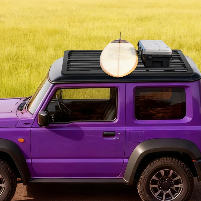 헤비듀티 알루미늄 플랫 루프 러기지 플랫폼 카고 랙 150-200KG 모드 액세서리 SUV 바 장착형 썸네일 6