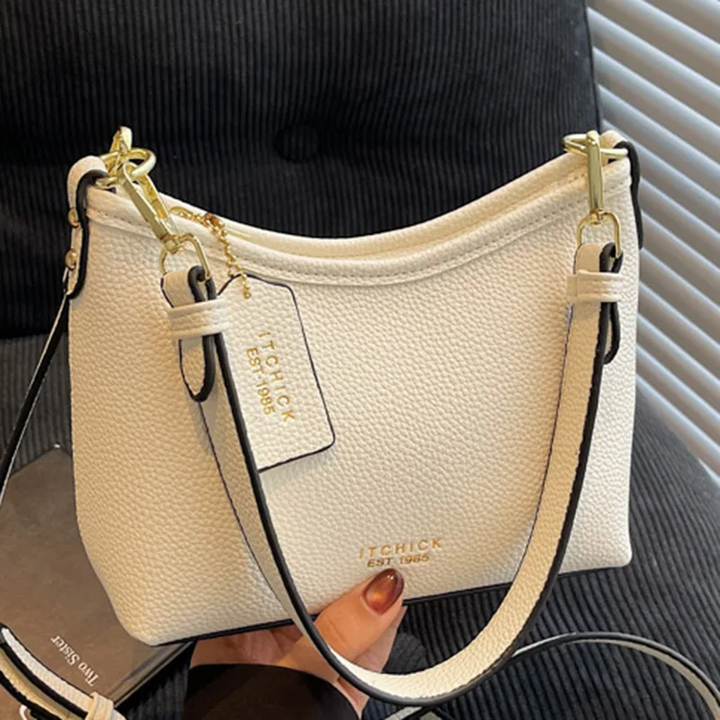 

2023 Новая корейская сумка-ведро с узором личи — лето — готовая, ретро-стиль через плечо