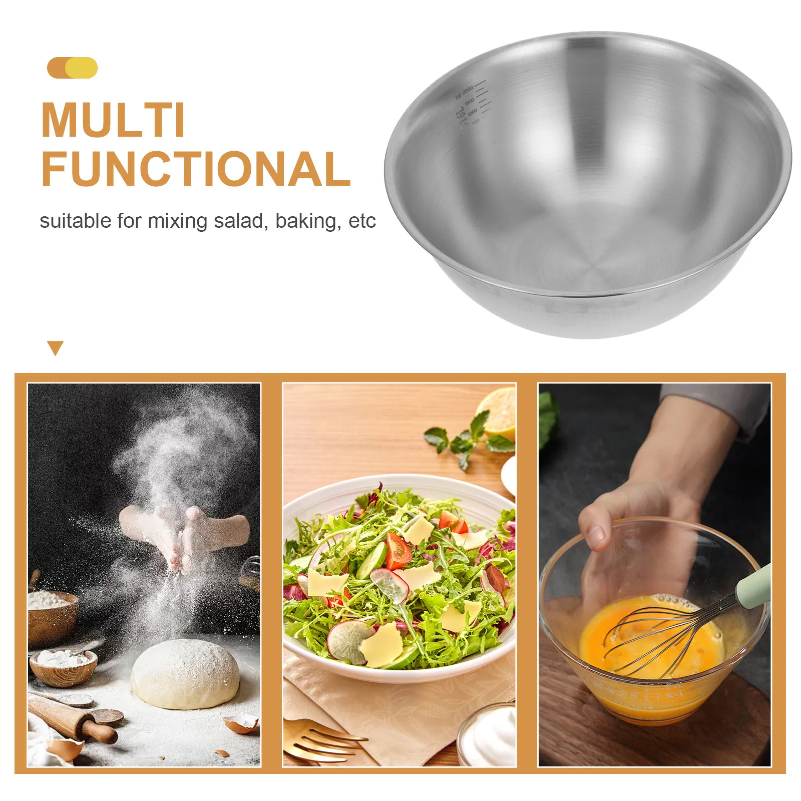 Stainless Steel Mixing Bowl 23 - Kitchen Baking Bowls ulasan dan harga