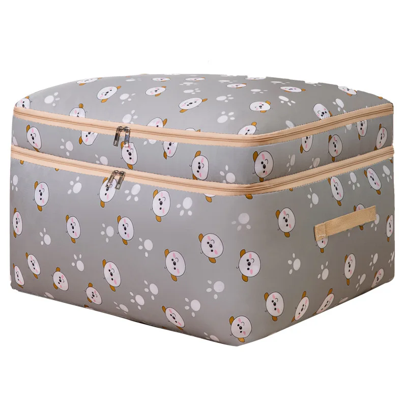 Bolsa de almacenamiento plegable de 2 capas, organizador de ropa, sábanas, colcha, almohada, armario, a prueba de agua, gran capacidad, Jeans, suéter