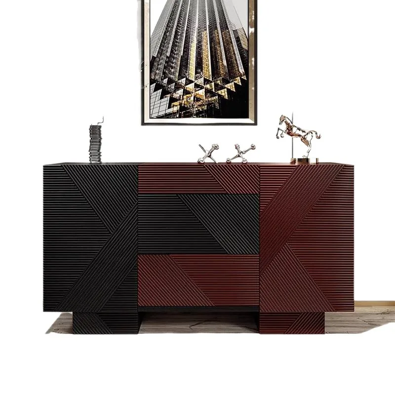 

partition shoe cabinet living room post-modern walnut storage side cabinet