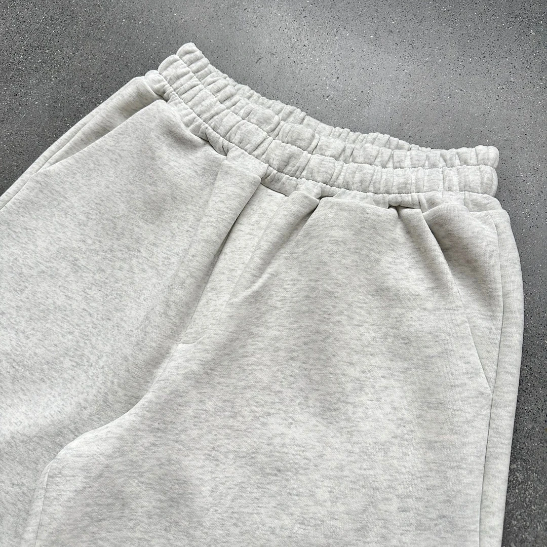Loose Casual Knit Sweat Shorts Multi Color Embroidered Elastic Drawstring Waist Unisex Streetwear Bottoms