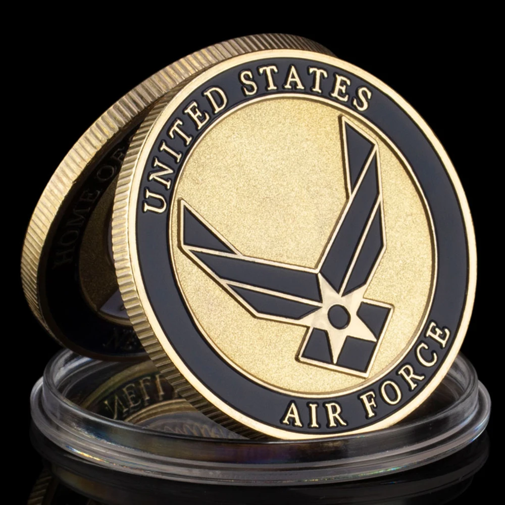 United States Air Force Thunderbirds Souvenir Gold Plated Coin Home of The Thunderbirds Commemorative Coin Challenge Coin