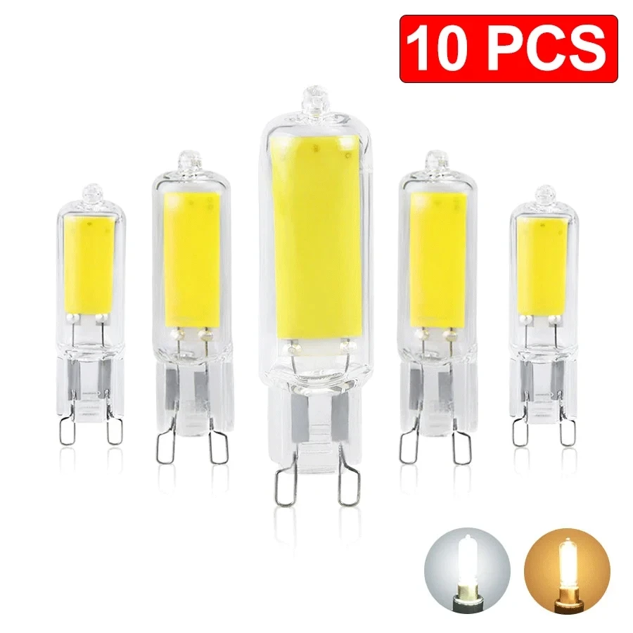 Mini G9 LED 220V 230V COB Light Bulb 5W 7W 10W Glass Body Home Chandelier Spotlight Replace 20W 30W 40W Halogen Lamp Lampara LED