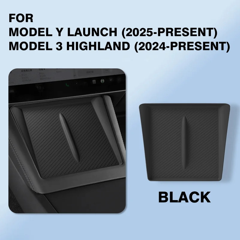 TEKSY Für TESLA Neues Model Y Juniper 2026 Model 3 2024 Highland Kabelloses Laden Silikon-Pad Abdeckung Schutz Mittelkonsole – Detail 4