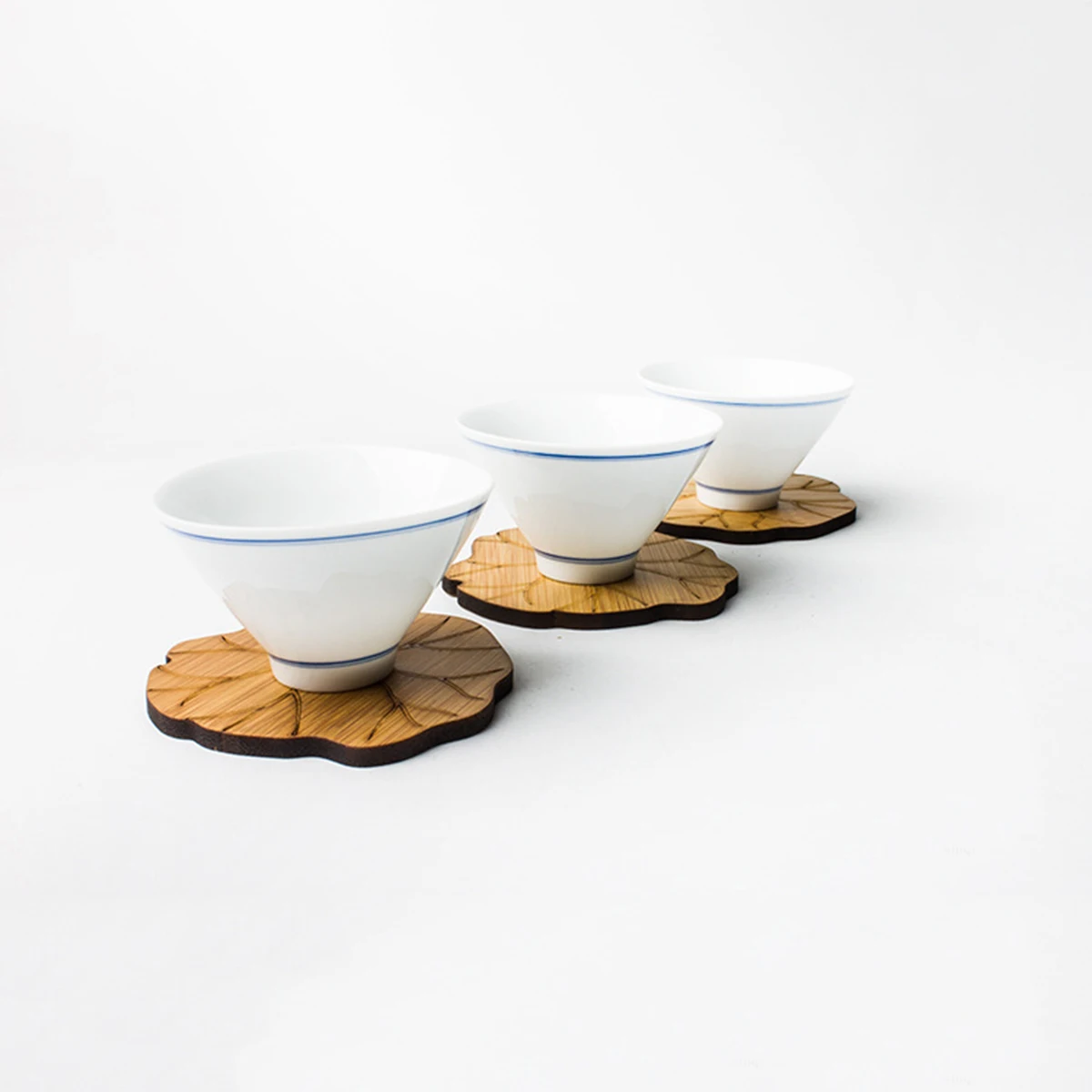 

6 Pcs Lotus Coaster Rustic Coasters Teacup Mat Manual Glass Handmade