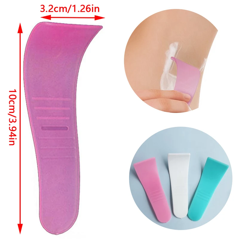 10pcs Depilatory Scraper Mini Cosmetic Spatula Scraper Hair Remover Scoop Makeup Mask Cream Spoon Beauty Tool Random Color