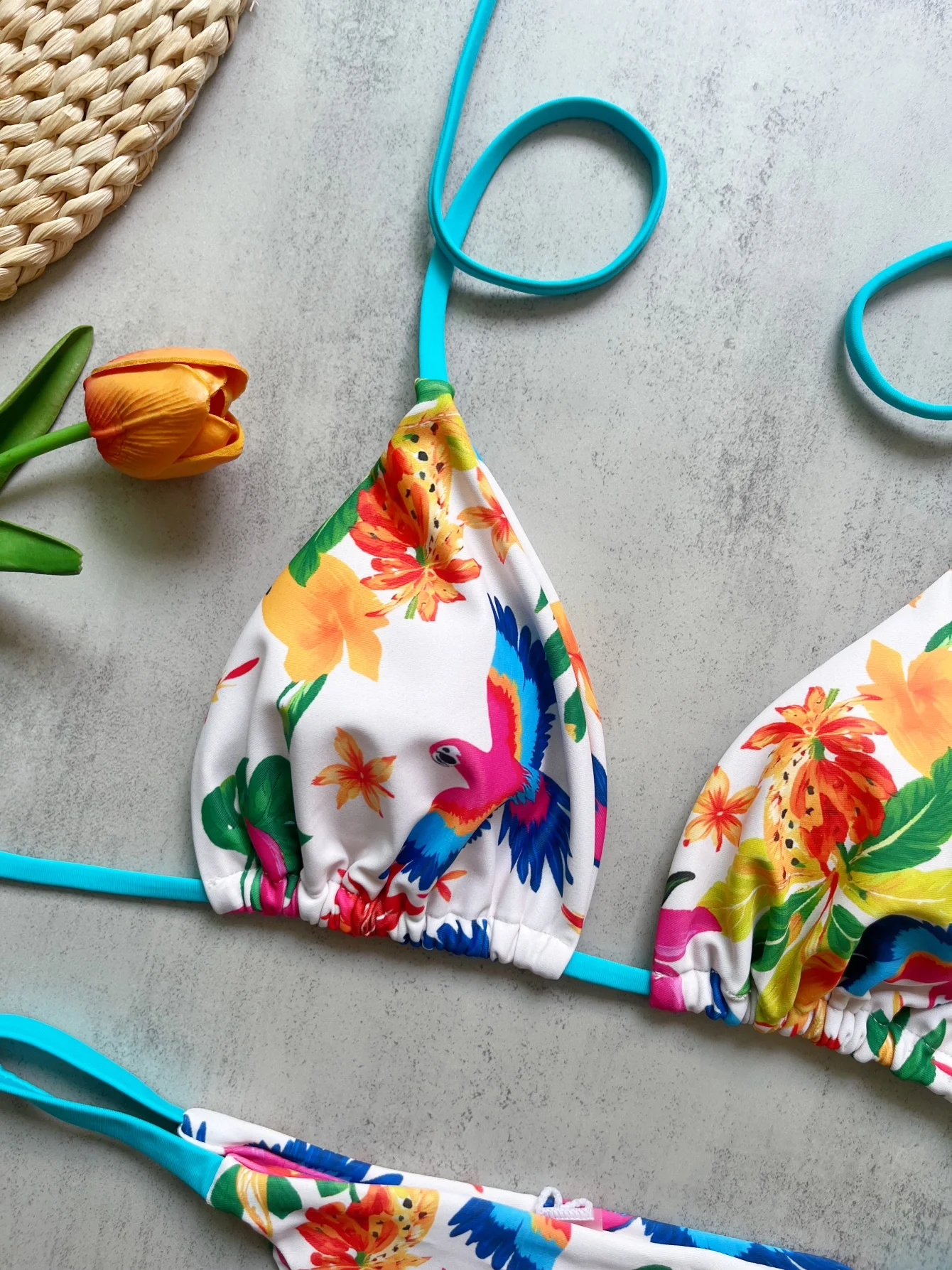Print Sexy Bikini Sets Halter Lace-up Tops Thongs Beach Style Bathing Suit Y2k Swimsuits Women Beachwear Купальник Женский 2026 - Image 4