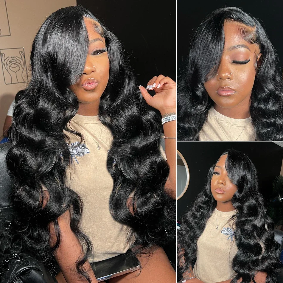200 Density Body Wave Lace Front Wigs Human Hair 100% Transparent 360 Lace Frontal Wigs For Women 13x6 13x4 Human Hair Wigs image 5