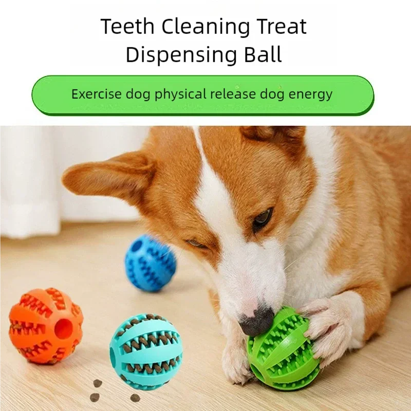 Pet Dental Chew Toy - Dog Treat Dispensing Toy Ball Bite
