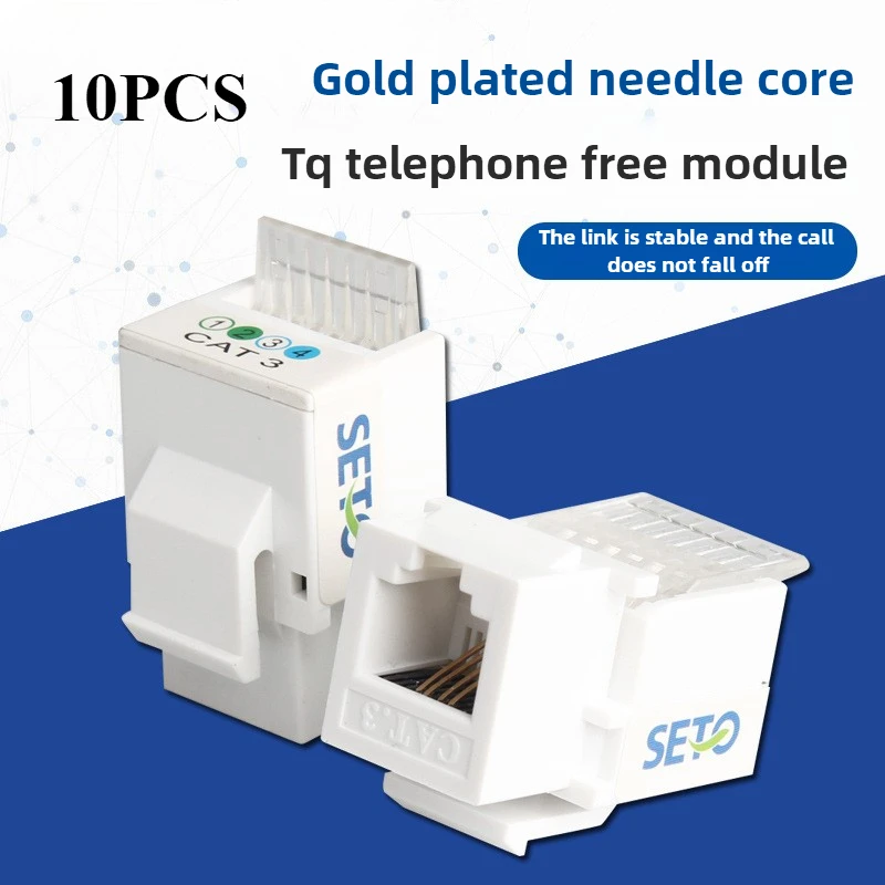 10PCS  TQ Voice phone Call-free Module 4-core RJ11 Phone panel Socket Phone module embedded current