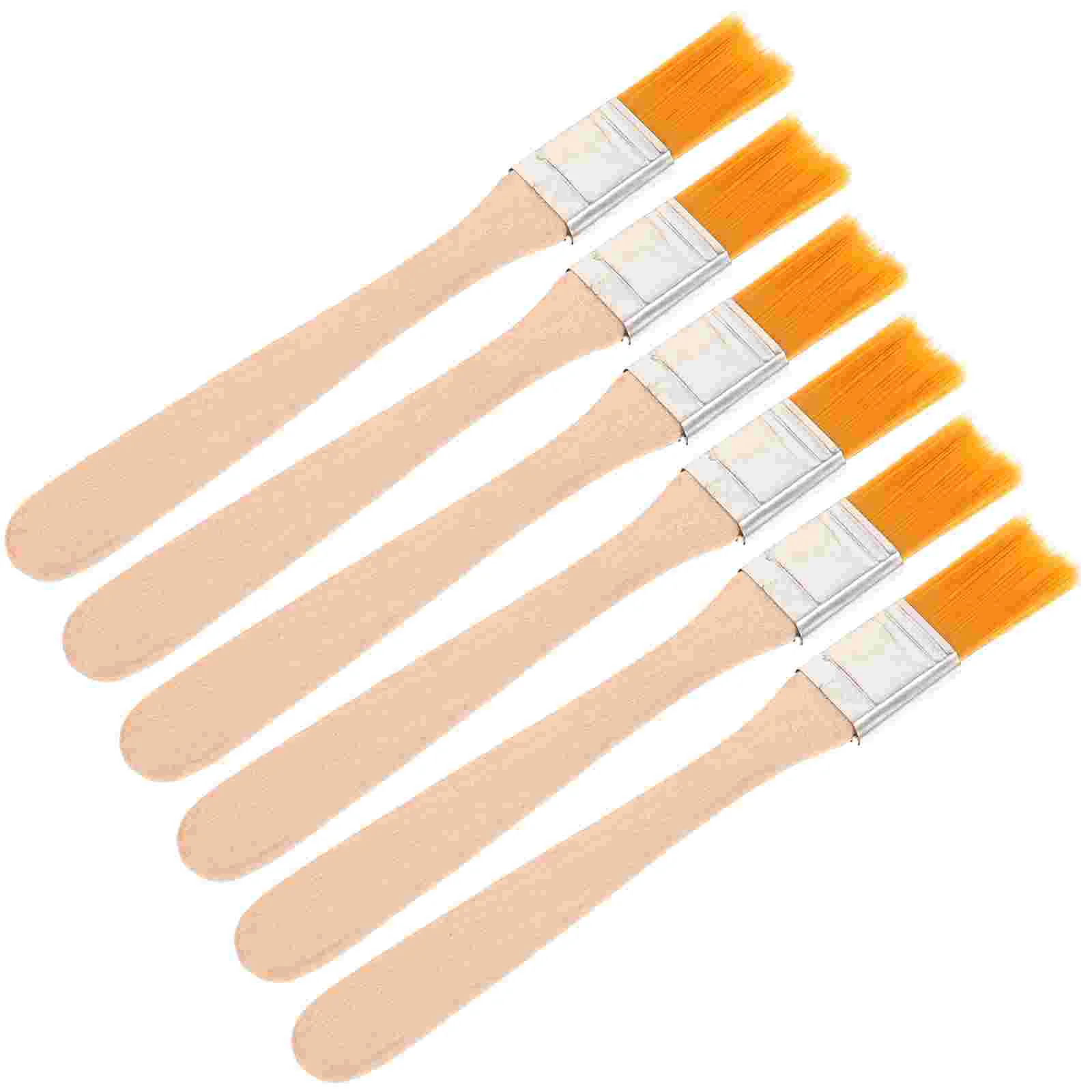 6 Pcs Wooden Handle Paint Brush Painting Child for Kids Professional Stain Small