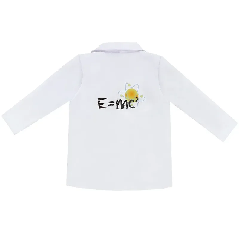 هالوين تأثيري أينشتاين عالم معطف المختبر الأبيض الأطفال مرحلة الأداء زي الرقص الحديث موحدة استخدام خاص الملابس