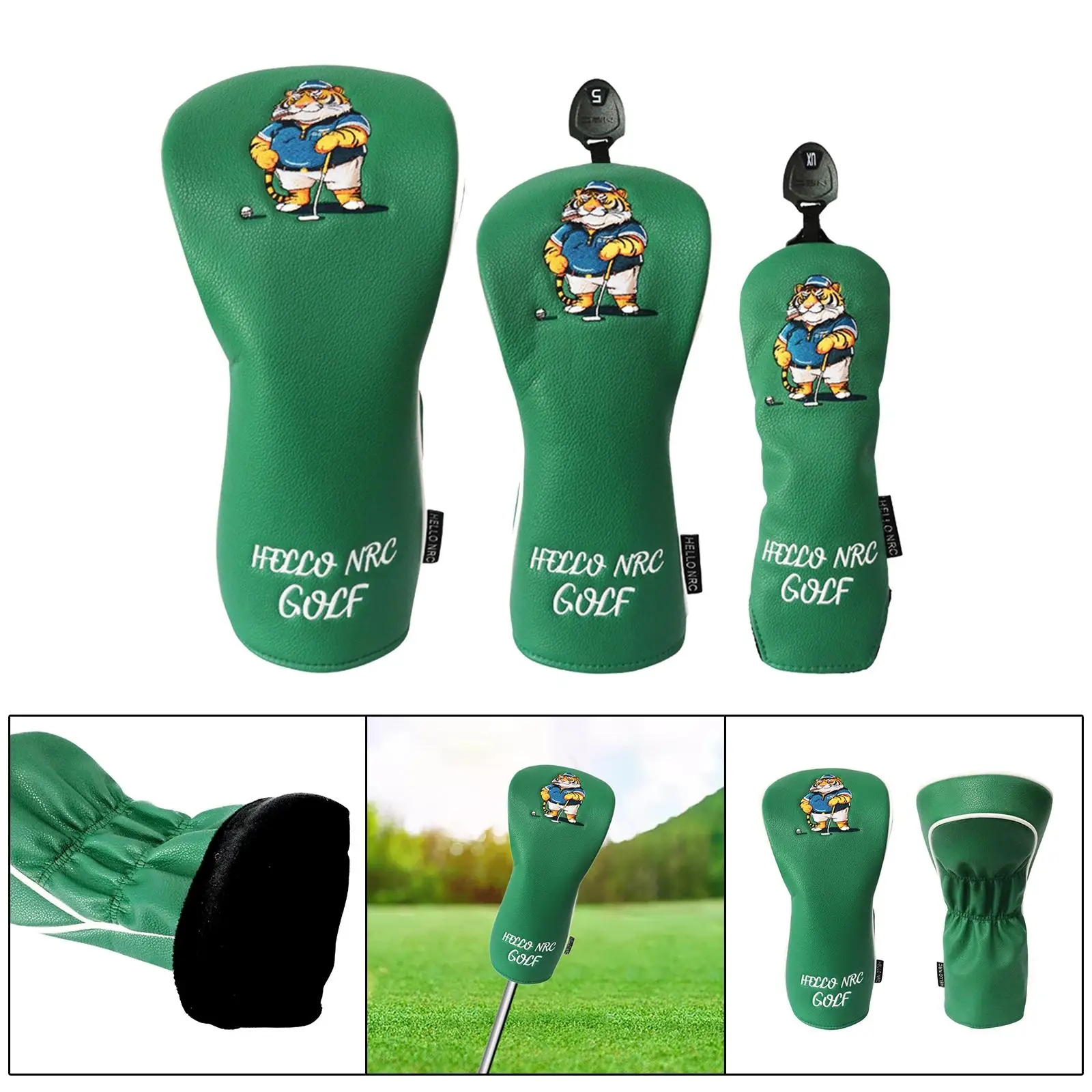 Golf Wood Head Cover Premium Golf Wood Headcover for Sports Men Women Adults