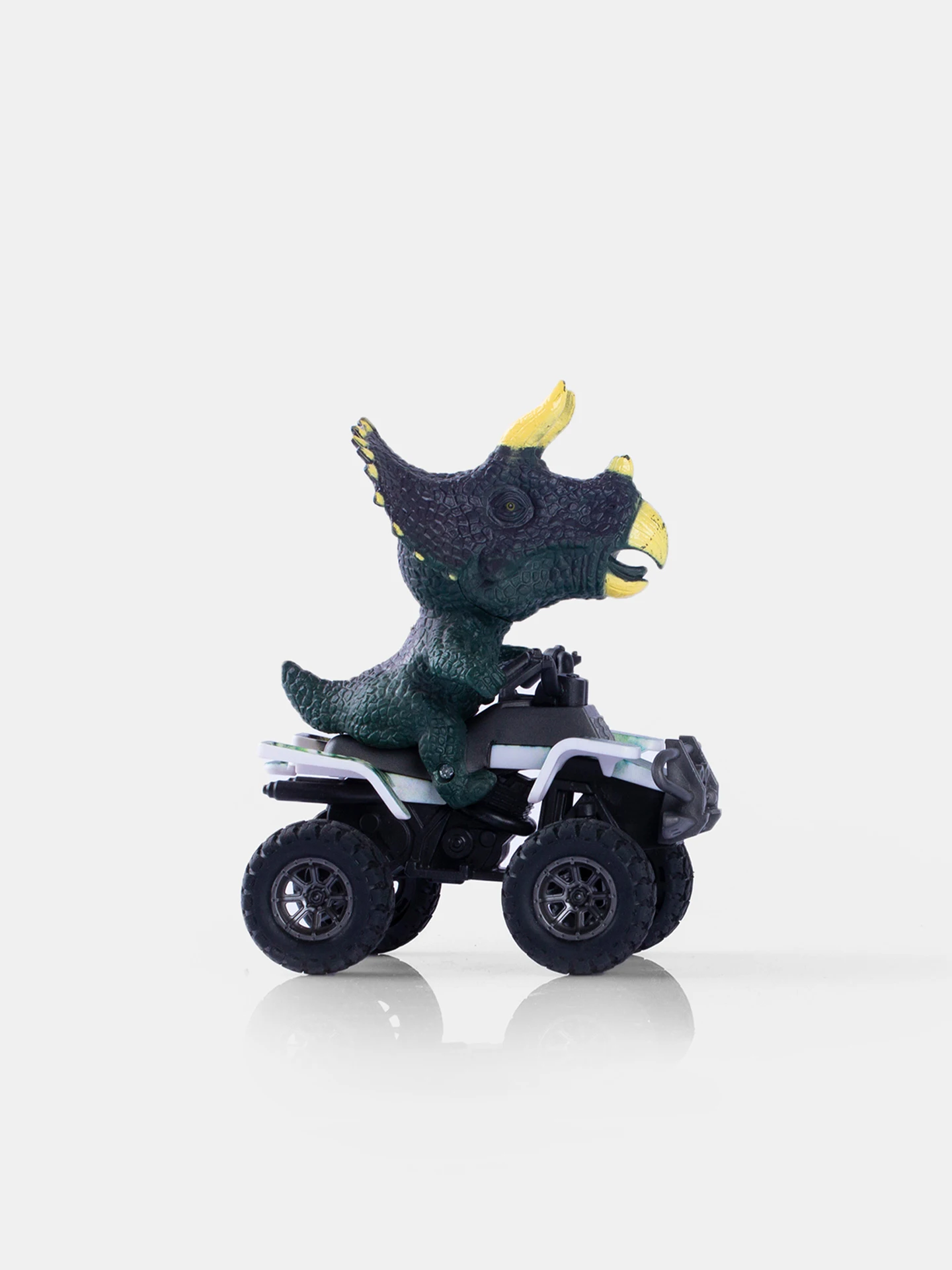 Bored to look at the triceratops inertial dinosaur pullback toy car green that can ride an off-road vehicle