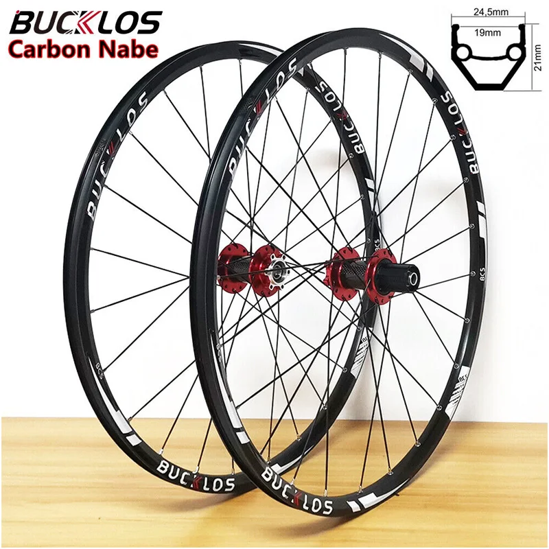 BUCKLOS G6069 Bicycle Wheel 26 27.5 29 Inch Aluminum Alloy Mountain Bike Wheelset 7.8.9.10.11 Speed Carbon Hub QR/TA MTB Part