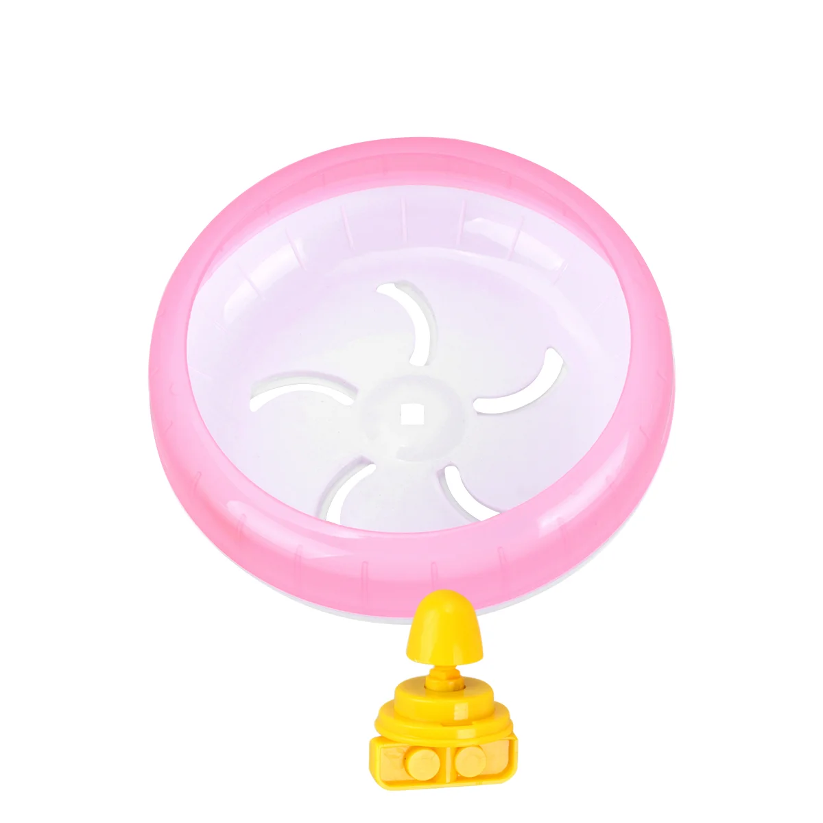 

1Pc 14cm Multipurpose Wide Suitability Hamster Mice Gerbil Rat Exercise Wheel PP Run Disc Small Animal Pet Toy(Pink)