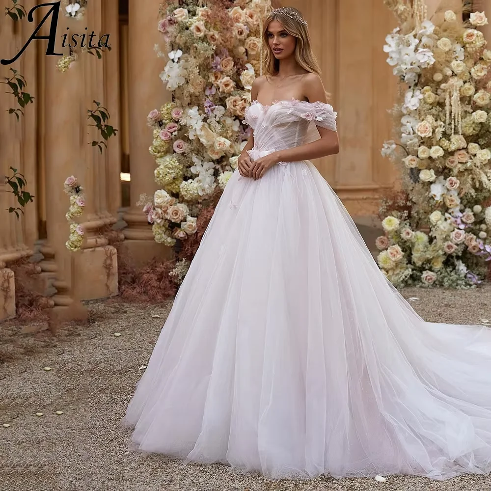 

Simple Wedding Dress For Women A-Line Applique Sweetheart 2025 Backless Bridal Gown Satin Vintage Style Robe De Marié For Women