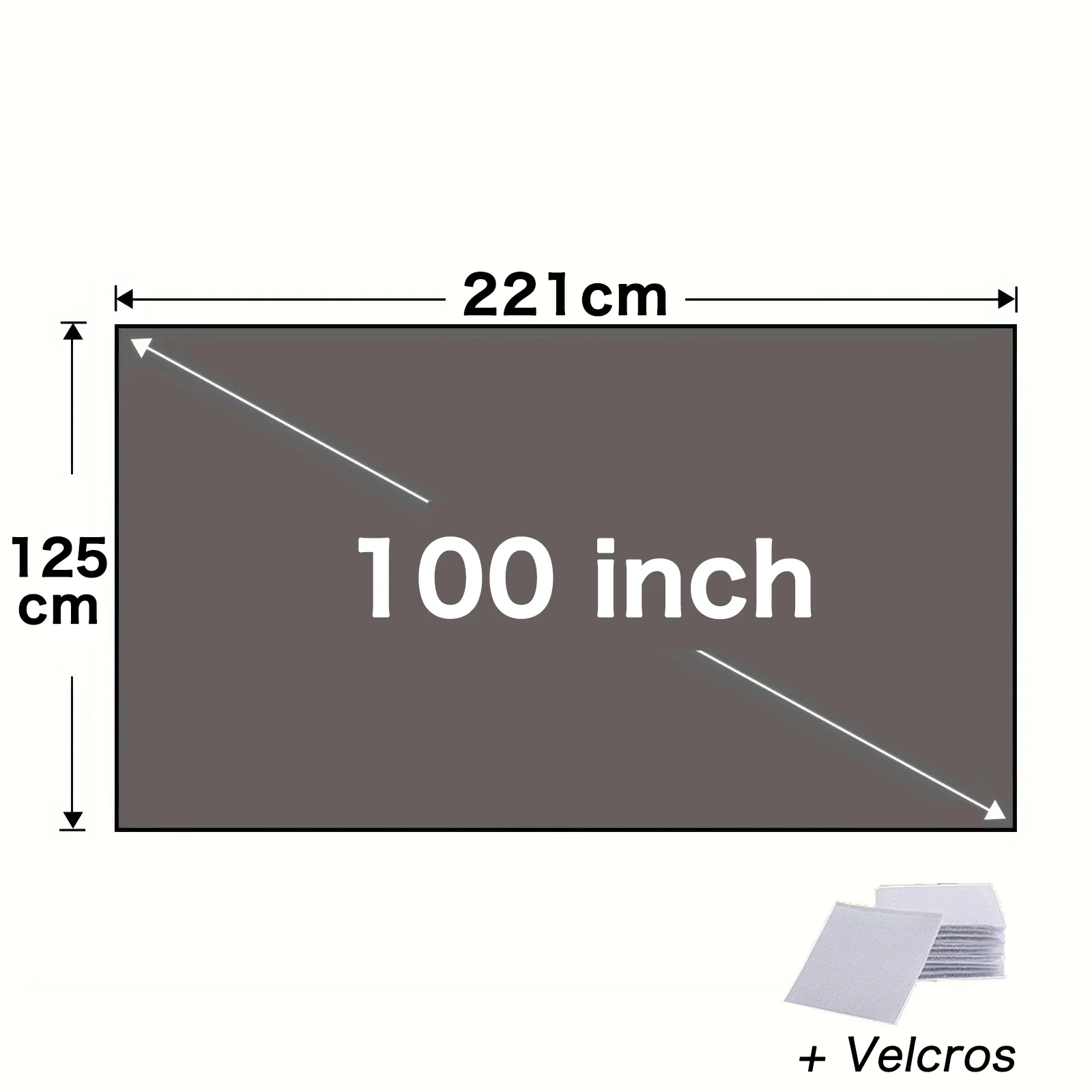 30-120 inch 3D draagbaar projectorscherm 16:9 opvouwbare projectie thuisbioscoophuis binnen buiten 4K HD 1080P plat licht afwijzen