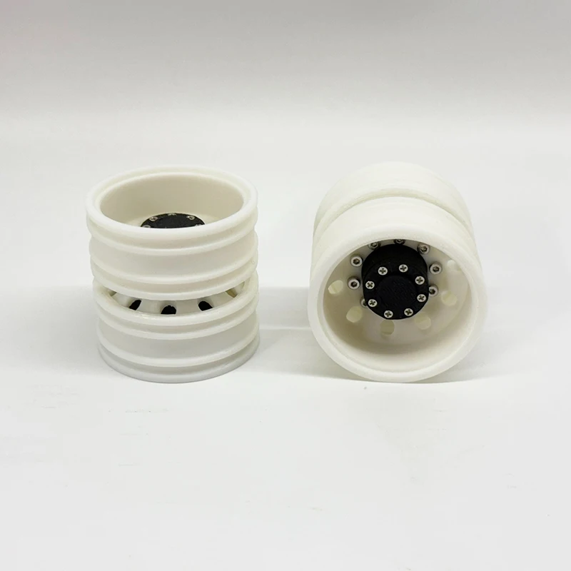Cubo de roda modelo de plástico simulado, cubo de roda dianteira de alta qualidade, cubo de roda traseira de alta carga para reboque de caminhão 1/14 tamiya rc