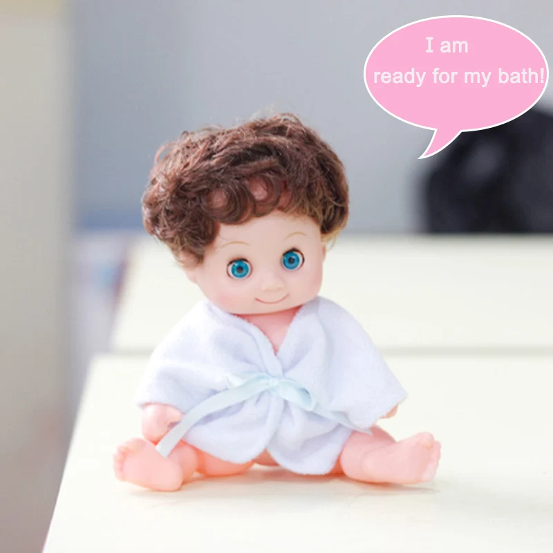 9 นิ้วตุ๊กตาเด็กที่สมจริงตุ๊กตาสาวที่ถอดออกได้ Headwear เก้าอี้ใหญ่ช้อนส้อมแชมพูนมขวด 6pcs ตุ๊กตาน่ารัก Playset