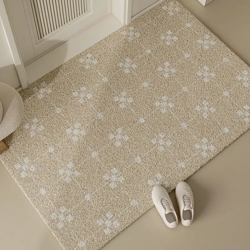 Modern Combination Of Small Squares Wire Loop Door Mat Waterproof Carpet Anti Slip Resistant To Dirt Bathroom Kitchen Carpet