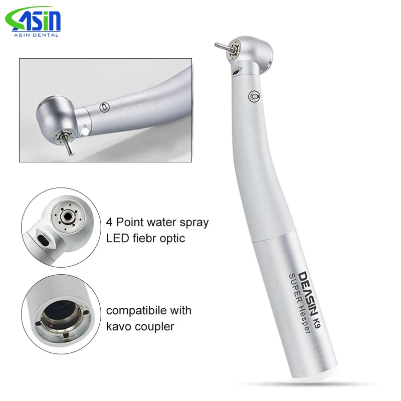 Dental High Speed Handpiece Fiber Optic LED Turbine Handpiece Kv 8000 /9000 Type Dentistry Tools